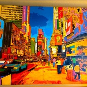 Massive 3D canvas painting of New York!Widths 40-41inches&length is 30-31inches!